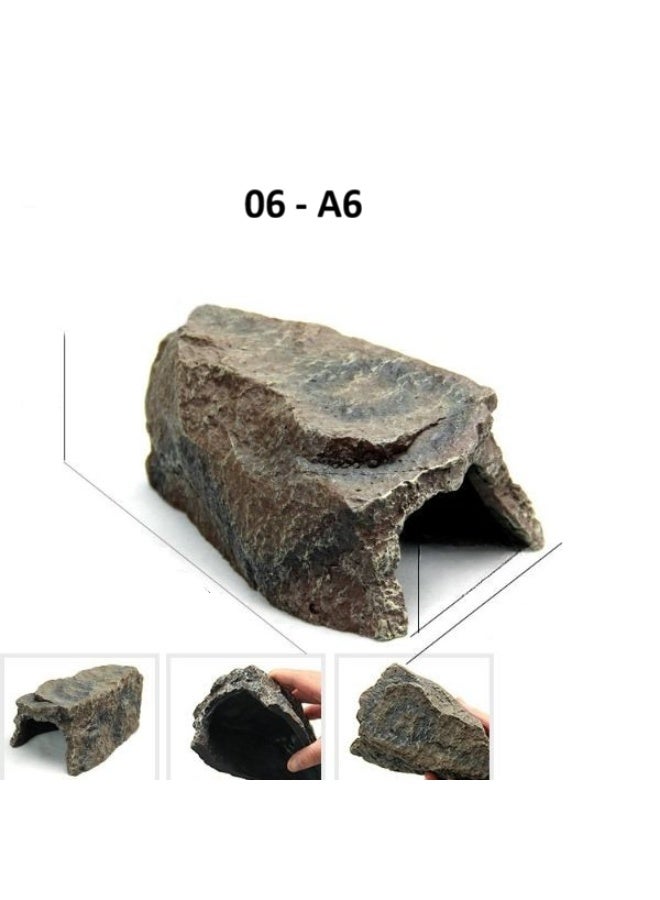 NomoyPet مخابئ وكهوف الزواحف، موائل، ديكورات أحواض السمك للسحالي، الوزغات، الثعابين، العناكب، الضفادع، السلاحف - Image 1